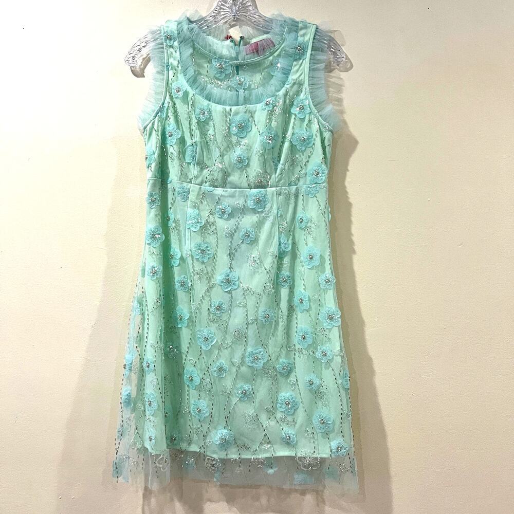 Eva Franco Women's Mini Dress Green Size 8